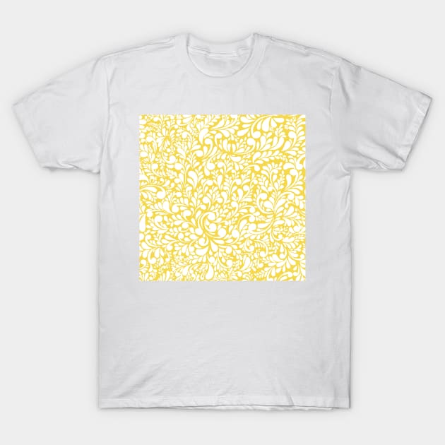 Yellow Line Pattern T-Shirt by giantplayful